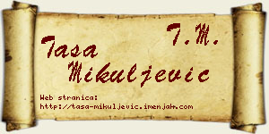 Tasa Mikuljević vizit kartica